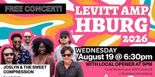 FREE CONCERT Joslyn & The Sweet Compression - Levitt AMP Harrionburg Music Series