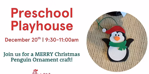 Preschool Playhouse | Christmas Penguin Ornament 