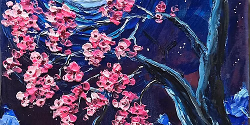 Impasto (Textured) Cherry Blossom Painting 