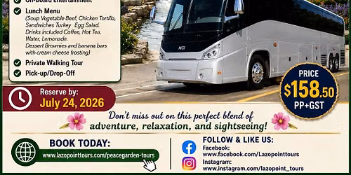 BUS TOUR - INTERNATIONAL PEACE GARDEN