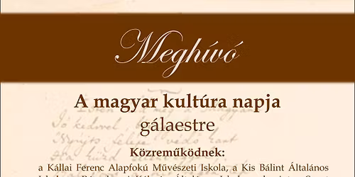 G\u00e1laest a magyar kult\u00fara napja alkalm\u00e1b\u00f3l