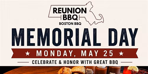 MEMORIAL DAY BBQ FEAST at Reunion BBQ |$15  Lunch Specials & Free Biscuits