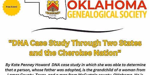 DNA Case Study Through Two States and the Cherokee Nation