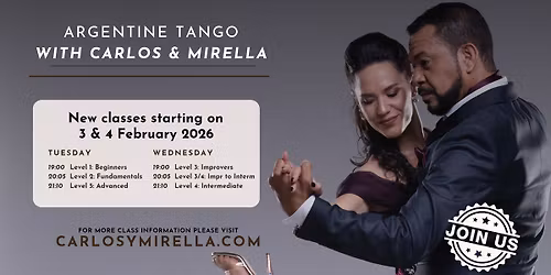 Tango Classes with Carlos & Mirella