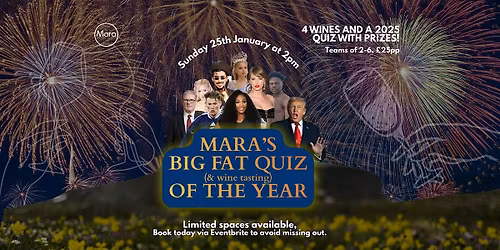 Big Fat Quiz & Wine Tasting of the Year