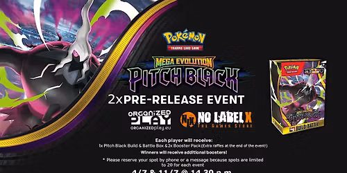 Pokemon 2x Prerelease (20 spots each)\u26a1Op.eu \/ No Label X