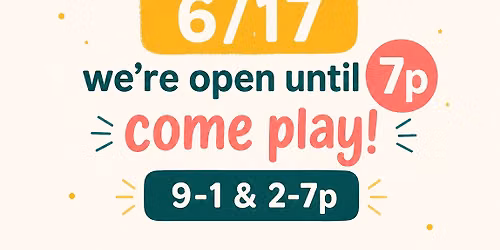Evening Play until 7p at Brew-&-Play Cafe