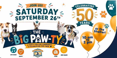 50th Anniversary CELEBRATION! Community Big PAW-TY!