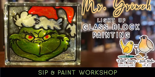 Light Up Glass Block | Sip & Paint Workshop 