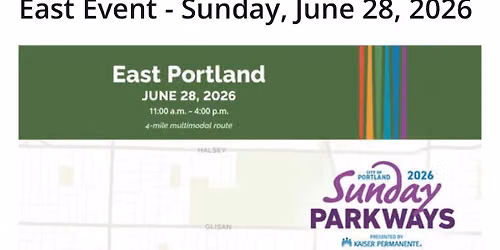 East Portland Sunday Parkways 6\/28\/2026 (11am\u20134pm(Ventura Park 460 SE 113th Ave, Portland, OR 97216)