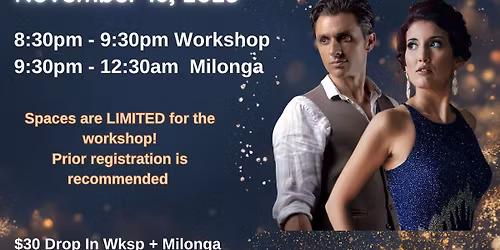 Post- Festival - La Cadencia Milonga w\/ DJ Andres Sautel | Workshop & Performance by Andres & Rena