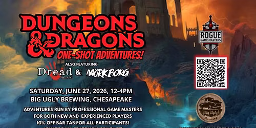 D&D One Shot Adventures at Big Ugly Brewing