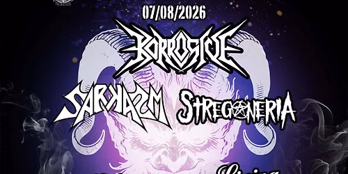 Korrosive\/Sarkasm\/Stregoneria\/Storming Strikes\/Living Failure le 7 Aout @Le Nord-Ouest