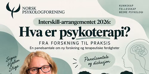 Interskill arrangement 2026 - Hva er psykoterapi?