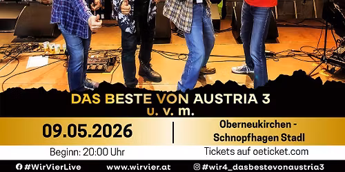 15 Jahre WIR4 Jubil\u00e4umstour 2026 - Oberneukirchen\/Schnopfhagen Stadl