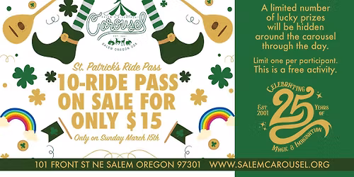 St Patricks 10 for $15 Day