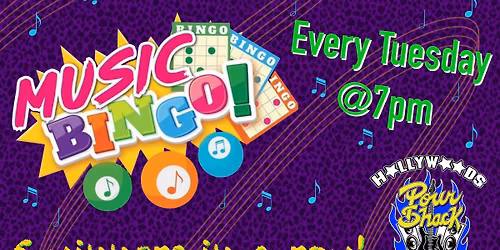 Music bingo Tuesdays!