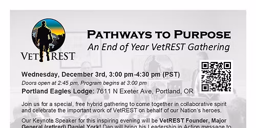 Pathways to Purpose: An End of Year VetREST Gathering