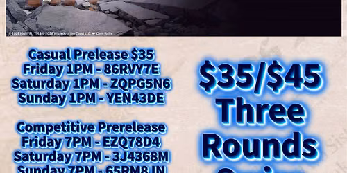 Marvel Super Heroes Magic the Gathering Prerelease!