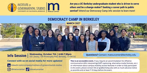 2027 Democracy Camp Info Session