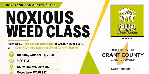 Noxious W**d Class with Grant County Noxious W**d Control Board