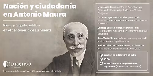 Jornadas del centenario de Antonio Maura en el Congreso de los Diputados