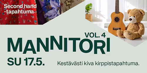 Mannitori vol. 4 -kirppistapahtuma su 17.5. \ud83d\udc57\ud83c\udfba\ud83d\udcda