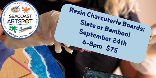 Resin Art Workshop: Bamboo Charcuterie Board! $75
