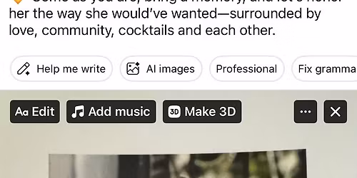 \ud83e\ude77 Celebration of Life for Andrea Haas \ud83d\udc9b