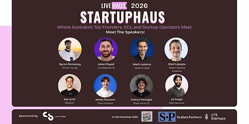 StartupHaus Sydney \u00b7 Sep 2026: Where Founders, VCs & Startups Meet