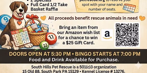 Bingo at Giant Oaks Winery