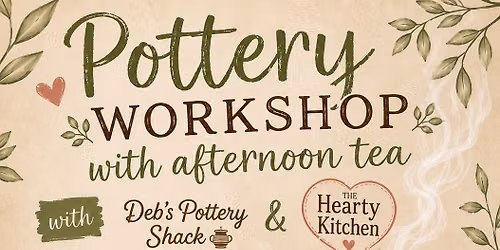 Bring yourself, or a friend and enjoy a fun pottery workshop with homemade afternoon tea. \u00a358pp. 