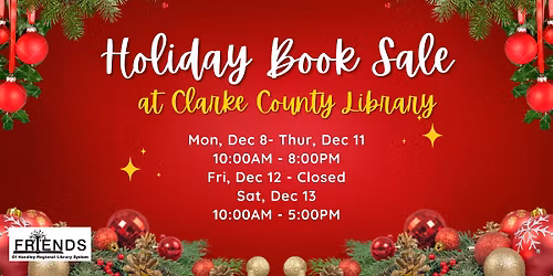 Holiday Used Book Sale @ Clarke County Library
