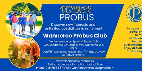 General Meeting Of Wanneroo Probus Club