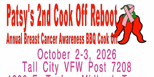 ANNUAL BREAST CANCER AWARENESS BBQ and CHILI COOK OFF \ud83c\udf36\ud83c\udf97\ud83d\udc9fPATSY\u2019S COOK OFF REBOOT PART 2\ud83d\udc9f\ud83c\udf97\ud83c\udf36