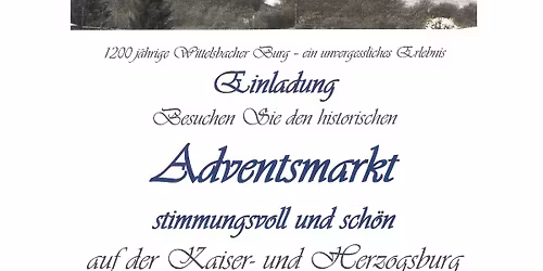 Adventsmarkt auf der Burg in Burglengenfeld