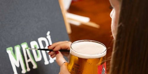 Paint & Sip on Black Canvas with Street art at Muriels Cafe Bar