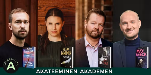 Dekkari-ilta: Joona Keskitalo, Helena Immonen, Christian R\u00f6nnbacka ja Max Seeck