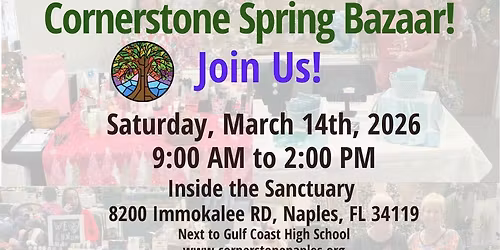 Cornerstone Spring Bazaar!