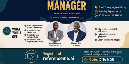 From Individual Contributor to Manager Free In Person Workshop