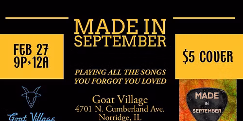 Made in September \u2013 Live at Goat Village