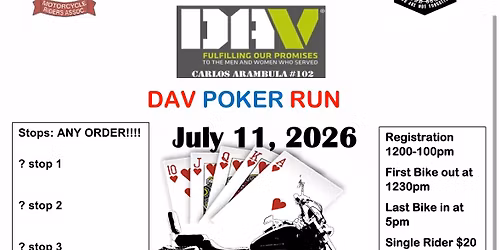 AVMRA Chapter 16 10th Annual DAV Poker Run