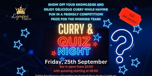 Curry & Quiz Night At Lympne Castle