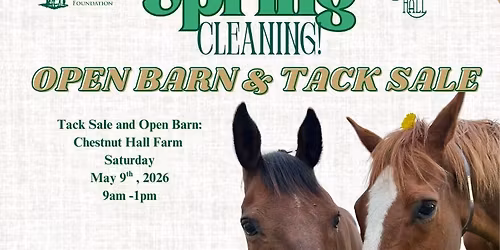 Spring Open Barn and Tack Sale!