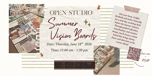 Open Studio: Summer Vision Boards