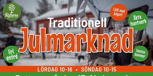 Traditionell julmarknad p\u00e5 Rytterneg\u00e5rden