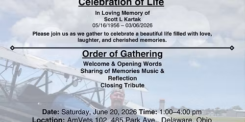 Celebration of Life for Scott Kartak