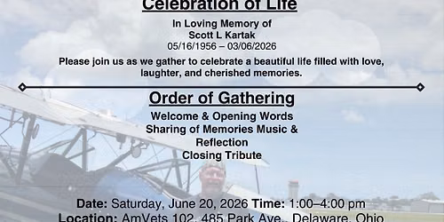 Celebration of Life for Scott Kartak