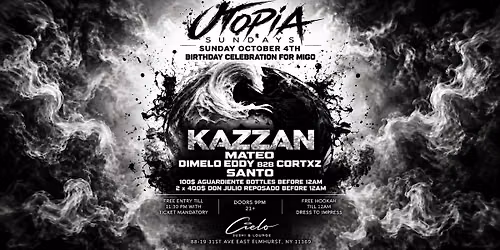 UTOPIA SUNDAYS at Cielo | Kazzan, Mateo, Dimelo Eddy B2B Cortxz & Santo