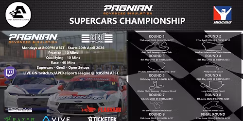 R8 - Pagnian Advanced Simulation - Supercars Championship - iRacing